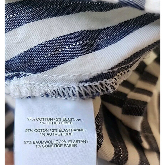 Madewell Shimmer Stripe Cutout tie bust Button Skirt Midi Dress NWOT $110 size 2 - Picture 8 of 9